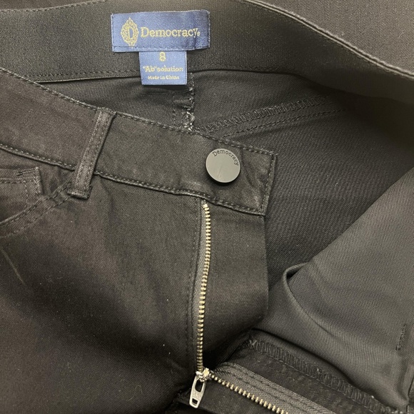 Democracy Jeans Womens 8 Black Absolution Itty Bitty Boot Stretch Denim Bootcut - Picture 6 of 8